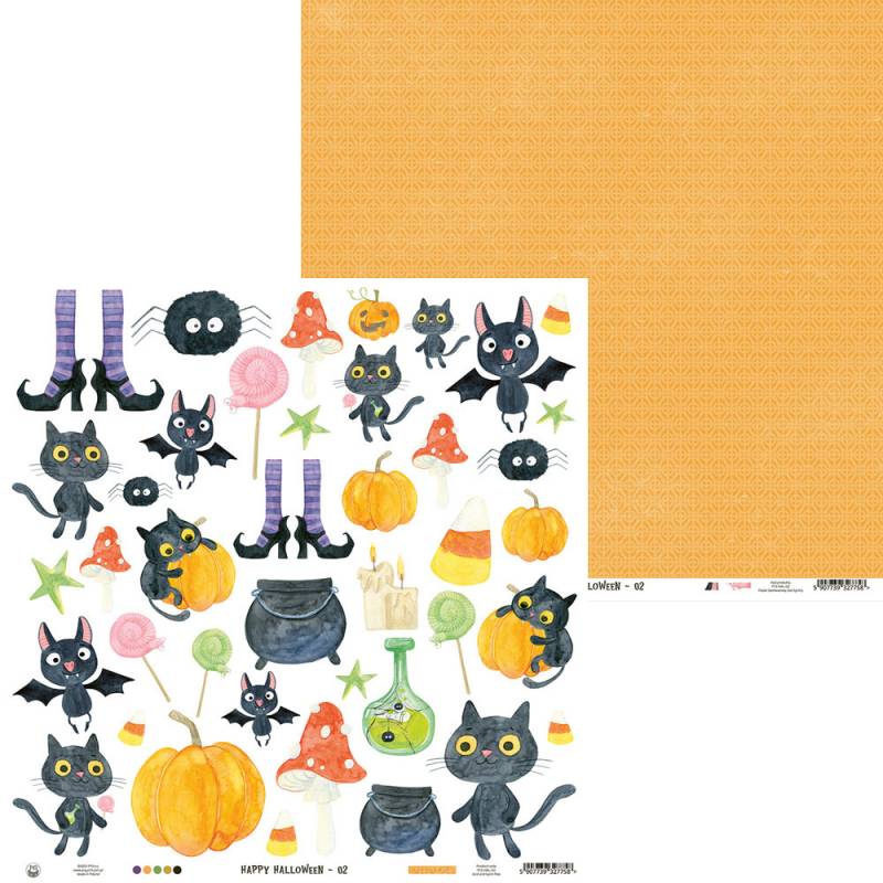 Papier Happy Halloween 02, 12x12"
