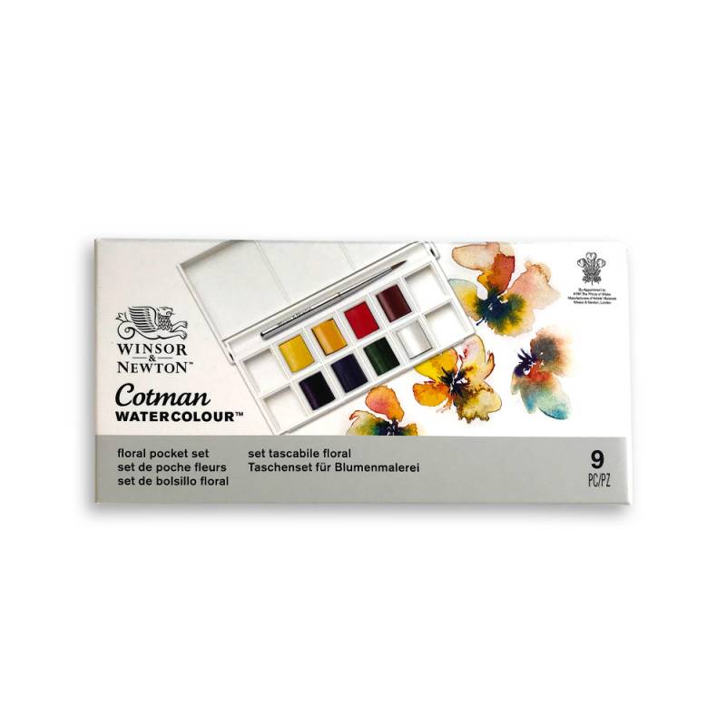 Zestaw farb akwarelowych Winsor&Newton Cotman - Floral, 8 kolorów