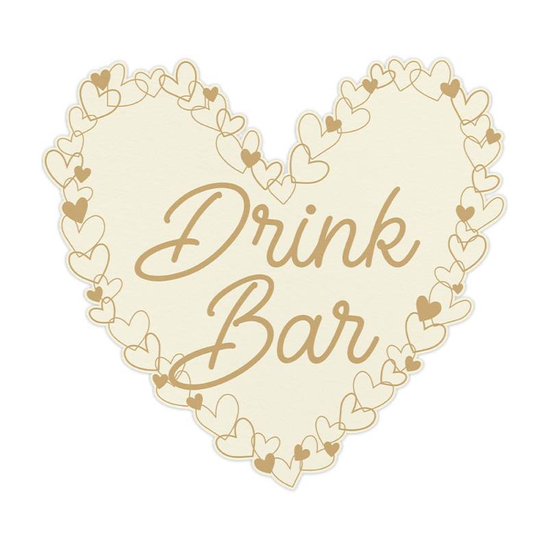 Dekoracja Sweethearts - Drink Bar, 30 x 30 cm